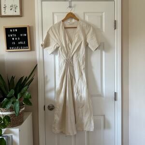 A.L.C. Edie Linen-Blend Wrap Dress